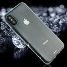 For iPhone X / XS Diamond Border TPU Transparent Protective Back Cover Case (Green) - 1