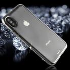 For   iPhone X / XS   Diamond Electroplating Border TPU Transparent Protective Back Cover Case (Silver) - 1