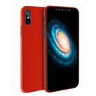 For iPhone X / XS ROCK Untra-thin Soft PP Frosted Protective Back Case (Red) - 1