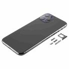 Back Housing Cover with SIM Card Tray & Side keys & Camera Lens for iPhone 11 Pro(Grey) - 2