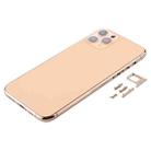 Back Housing Cover with SIM Card Tray & Side keys & Camera Lens for iPhone 11 Pro(Gold) - 2