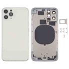 Back Housing Cover with SIM Card Tray & Side keys & Camera Lens for iPhone 11 Pro(Silver) - 1