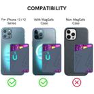 For iPhone 13 Series / iPhone 12 Series Silicone Wallet Pouch Card Case Magsafing Card Holder(Black) - 4