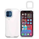 For iPhone 12 mini Ring Flash Selfie Fill Light Protective Case  (White) - 1