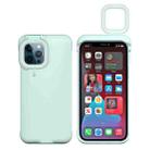 For iPhone 12 Pro Max Ring Flash Selfie Fill Light Protective Case (Green) - 1