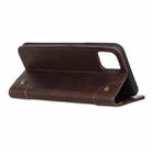 For iPhone 11 Pro Max Copper Buckle Nappa Texture Horizontal Flip Leather Case, with Holder & Card Slots & Wallet (Coffee) - 4