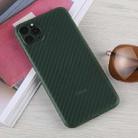 For iPhone 11 Pro Max Carbon Fiber Texture PP Protective Case (Green) - 1