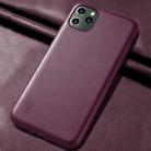 X-level For iPhone 11 Pro Max Plain Series Shockproof Protective Case(Wine Red) - 1