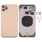Back Housing Cover with SIM Card Tray & Side keys & Camera Lens for iPhone 11 Pro Max(Gold) - 1