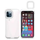 For iPhone 11 Pro Max Ring Flash Selfie Fill Light Protective Case  (White) - 1