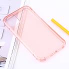 For iPhone 11 Shockproof Thick Transparent TPU Protective Case  (Pink) - 1