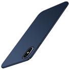 For iPhone XS Max MOFI Frosted PC Ultra-thin Full Coverage Protective Case (Blue) - 1