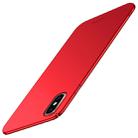 For iPhone XS Max MOFI Frosted PC Ultra-thin Full Coverage Protective Case (Red) - 1