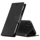 GOOSPERY FANCY DIARY Horizontal Flip Leather Case for iPhone XS Max, with Holder & Card Slots & Wallet(Black) - 1