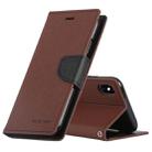 For iPhone XS Max GOOSPERY FANCY DIARY Horizontal Flip Leather Case with Holder & Card Slots & Wallet(Brown) - 1