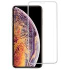 For iPhone XS Max 9H 2.5D Ultrathin Silk-screen Carbon Fiber Full Screen Protector Film(White) - 1