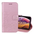 For iPhone XS Max Rose Embossed Horizontal Flip PU Leather Case with Holder & Card Slots & Wallet(Rose Gold) - 1