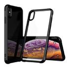 For iPhone XS Max Transparent Acrylic + TPU Airbag Shockproof Case (Black) - 1