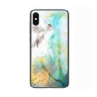 Flying Pigeon Pattern Marble Glass Protective Case for iPhone XS Max - 1