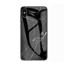 Marble Glass Protective Case for iPhone XS Max(Black) - 1