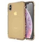 For iPhone XS Max Transparent TPU Airbag Shockproof Case (Gold) - 1