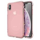 For iPhone XS Max Transparent TPU Airbag Shockproof Case (Rose Gold) - 1