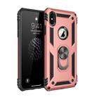 For iPhone XS Max Sergeant Armor Shockproof TPU + PC Protective Case with 360 Degree Rotation Holder (Rose Gold) - 1