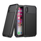 For iPhone XS Max Metal Shockproof Waterproof Protective Case (Black) - 1