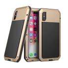 Metal Shockproof Waterproof Protective Case for iPhone XS Max (Gold) - 1