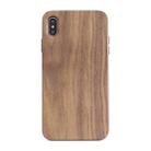 For iPhone XS Max Shockproof TPU+ Wood Full Protective Case - 1