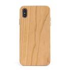 For iPhone XS Max Shockproof TPU+ Wood Full Protective Case - 1