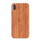 For iPhone XS Max Shockproof TPU+ Wood Full Protective Case - 1