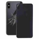 Easy Replacement Big Camera Hole Glass Back Battery Cover with Adhesive for iPhone XS Max(Black) - 1