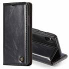 CaseMe Business Style Crazy Horse Texture Horizontal Flip PU Leather Case for iPhone XS Max, with Holder & Card Slots (Black) - 1