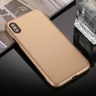 For iPhone XS Max 360 Degrees Full Coverage Detachable PC Case with Tempered Glass Film (Gold) - 3