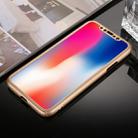 For iPhone XS Max 360 Degrees Full Coverage Detachable PC Case with Tempered Glass Film (Gold) - 4