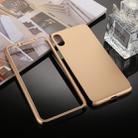For iPhone XS Max 360 Degrees Full Coverage Detachable PC Case with Tempered Glass Film (Gold) - 5