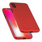 For iPhone XS Max 360 Degrees Full Coverage Detachable PC Case with Tempered Glass Film (Red) - 1