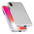 For iPhone XS Max 360 Degrees Full Coverage Detachable PC Case with Tempered Glass Film (Silver) - 1