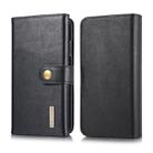 DG.MING Triple Fold Crazy Horse Texture Magnetic Horizontal Flip Leather Case for iPhone XS Max, with Holder & Card Slots & Wallet (Black) - 1