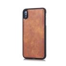 DG.MING Triple Fold Crazy Horse Texture Magnetic Horizontal Flip Leather Case for iPhone XS Max, with Holder & Card Slots & Wallet (Brown) - 3