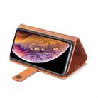 DG.MING Triple Fold Crazy Horse Texture Magnetic Horizontal Flip Leather Case for iPhone XS Max, with Holder & Card Slots & Wallet (Brown) - 4