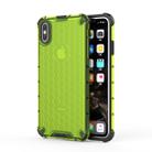 For iPhone XS Max Shockproof Honeycomb PC + TPU Protective Case (Green) - 1