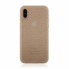 Waterproof Pure Color Soft Protector Case for iPhone XS Max (Gold) - 1