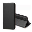 For iPhone XS Max Dermis Texture PU Horizontal Flip Leather Case with Holder & Card Slots & Wallet(Black) - 1