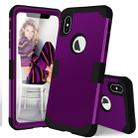 Dropproof PC + Silicone Case for iPhone XS Max (Purple) - 1