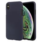 For iPhone XS Max GOOSPERY SOFT FEELING Liquid TPU Drop-proof Soft Protective Case(Dark Blue) - 1