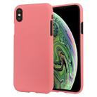 For iPhone XS Max GOOSPERY SOFT FEELING Liquid TPU Drop-proof Soft Protective Case(Pink) - 1