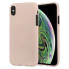 For iPhone XS Max GOOSPERY SOFT FEELING Liquid TPU Drop-proof Soft Protective Case(Light Pink) - 1