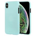 For iPhone XS Max GOOSPERY SOFT FEELING Liquid TPU Drop-proof Soft Protective Case(Mint Green) - 1